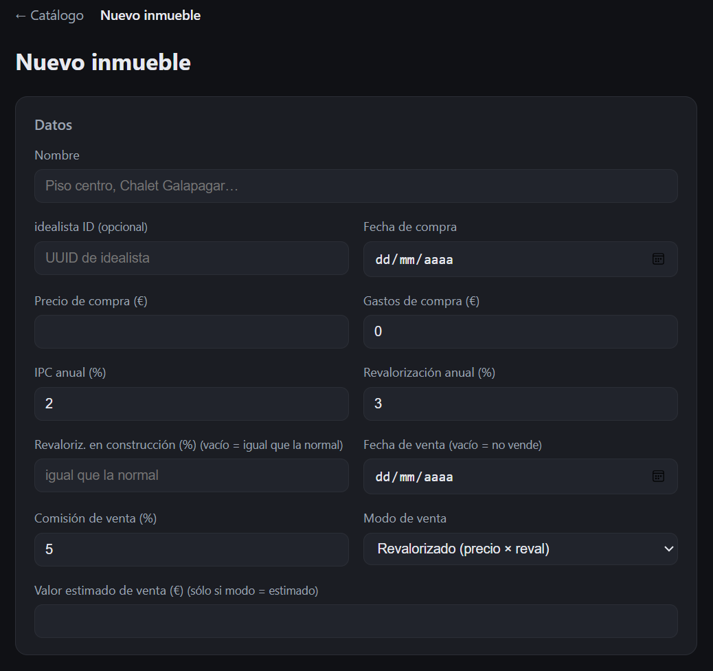 Ficha de inmueble — datos