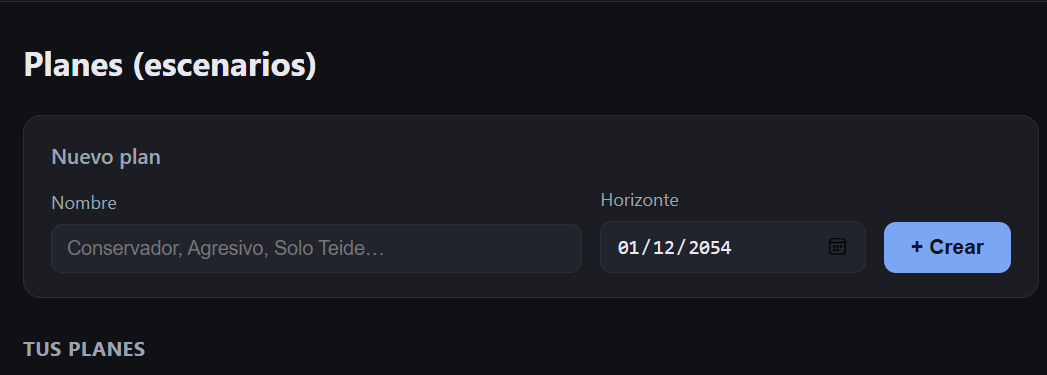 Crear un plan nuevo