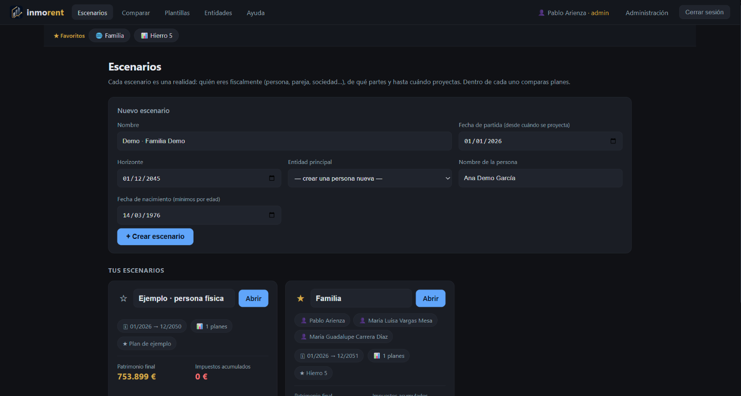 Formulario de nuevo escenario